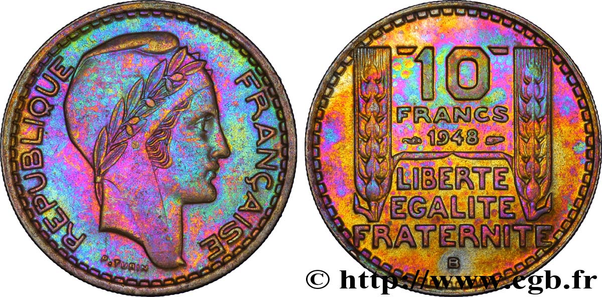 10 francs Turin, petite tête 1948 Beaumont-le-Roger F.362/4 SUP62