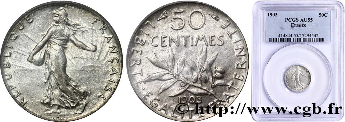 50 centimes Semeuse 1903 F.190/10 SUP55