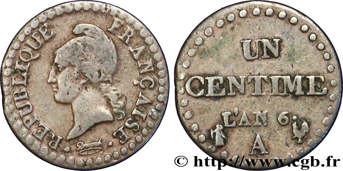 Un centime Dupré 1798 Paris F.100/8 TB15