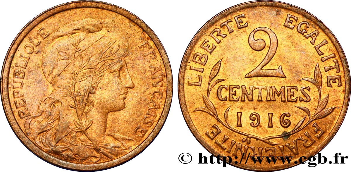 2 centimes Daniel-Dupuis 1916 Paris F.110/18 SUP60