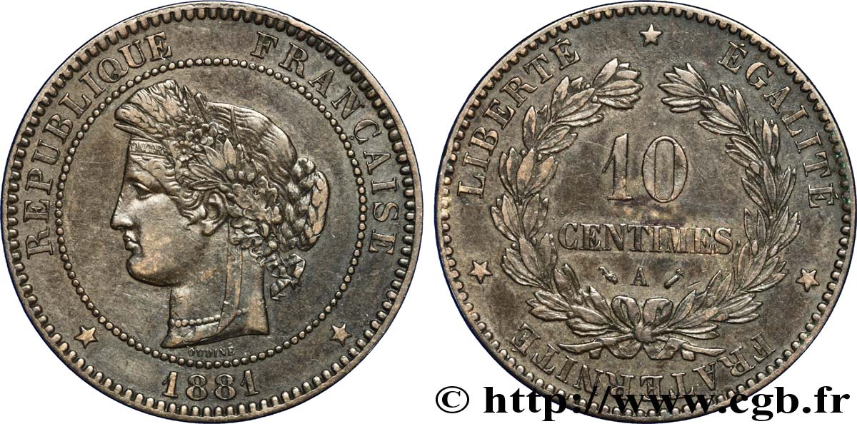 10 centimes Cérès 1881 Paris F.135/25 BB48 