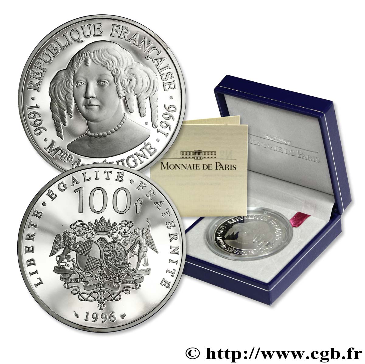 Belle Épreuve 100 francs - Madame de Sevigné 1996 Paris F5.1658 1 ST 
