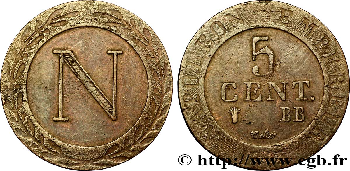 5 cent. 1808 Strasbourg VG.2057  TTB45 