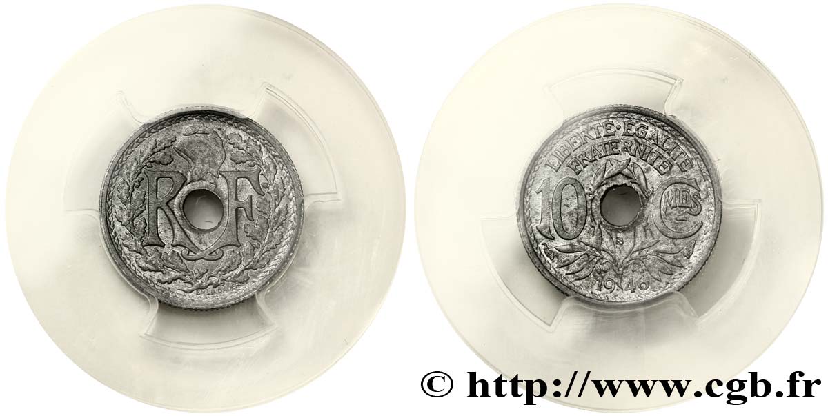 10 centimes Lindauer, petit module 1946 Beaumont-Le-Roger F.143/5 SPL64 PCGS