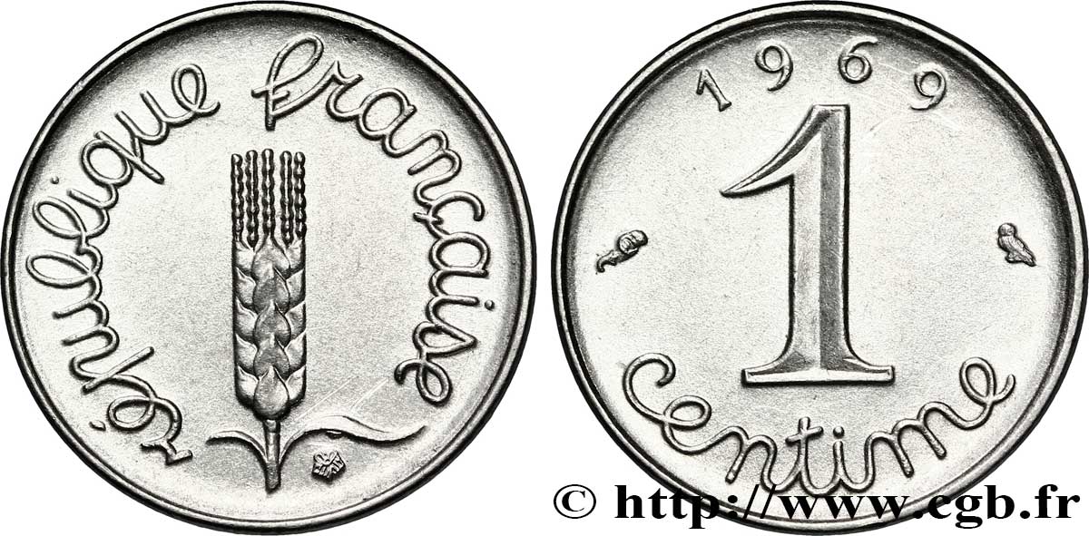 1 centime Épi, avec rebord 1969 Paris F.106/17 TTB50