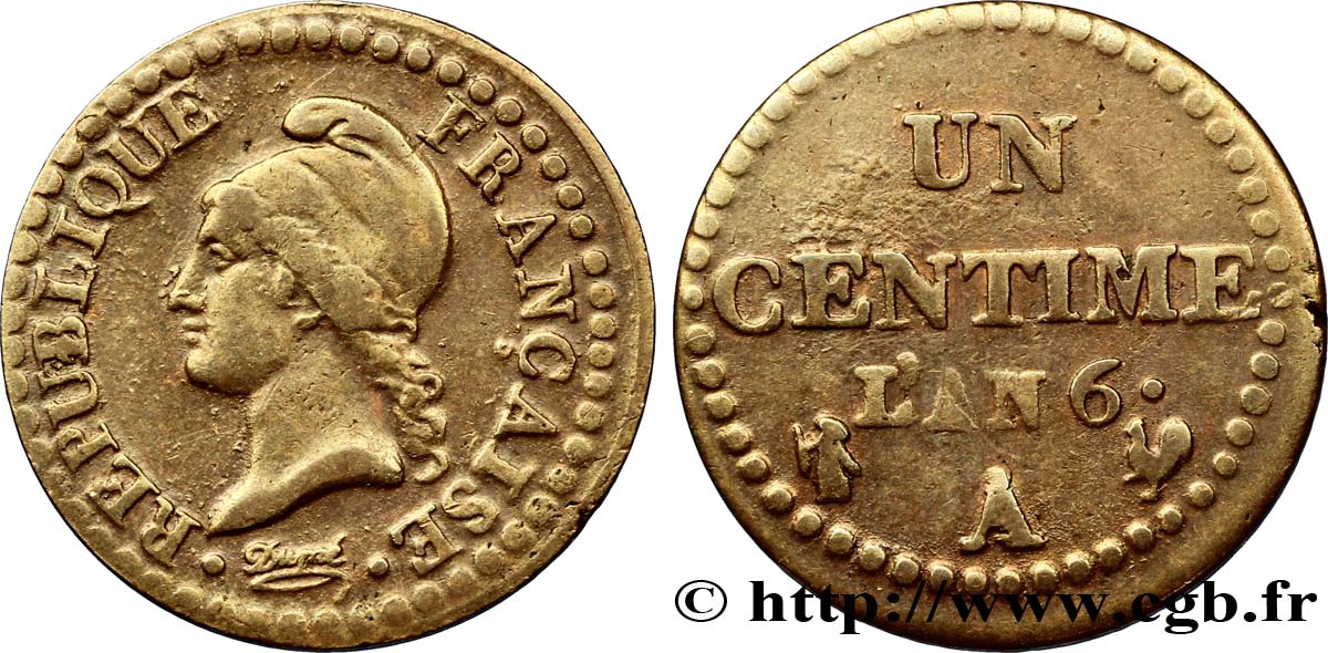 Un centime Dupré, grand 6 1798 Paris F.100/4 TB25