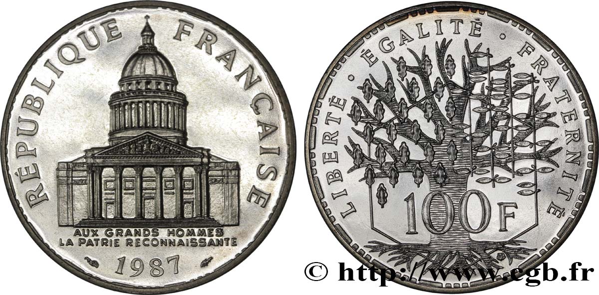 100 francs Panthéon 1987  F.451/7 FDC68 