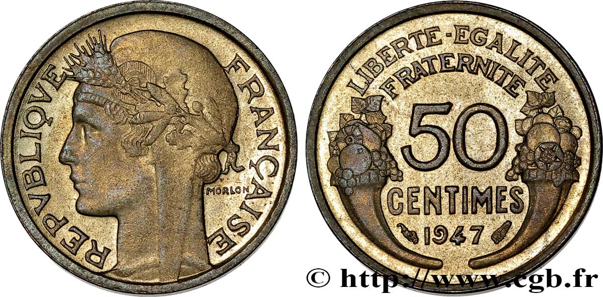 50 centimes Morlon 1947 Paris F.192/19 EBC55 