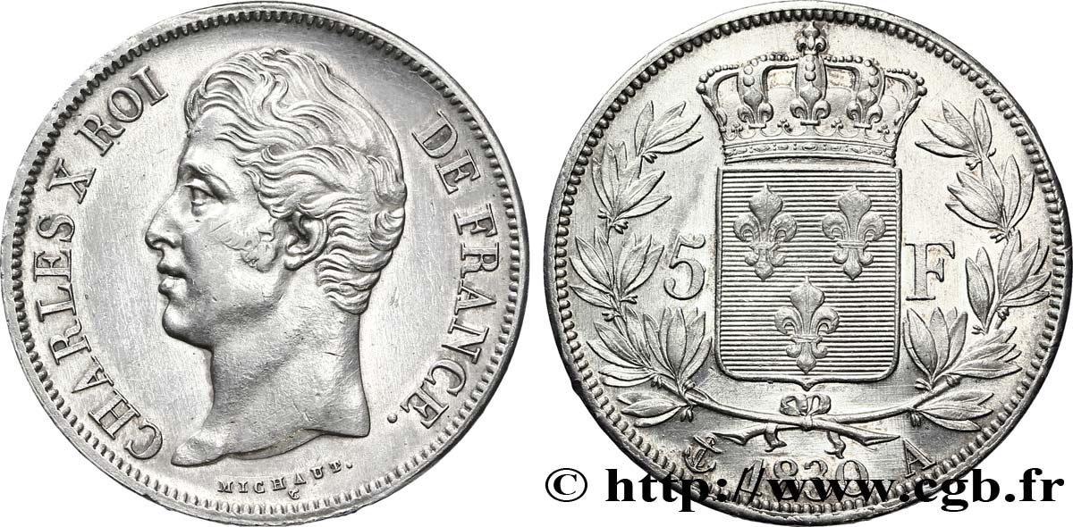 5 francs Charles X, 2e type 1830 Paris F.311/40 SUP55