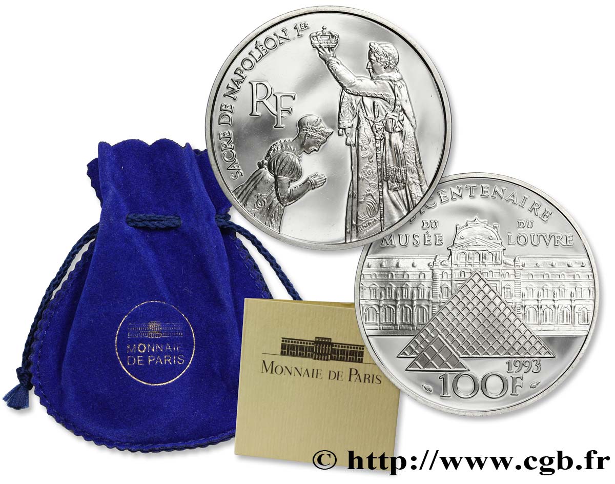 BE 100 francs sacre de Napoléon 1er 1993 F.1625 1 FDC70