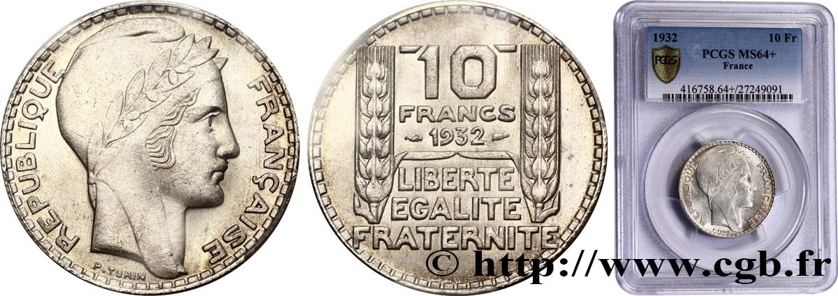 10 francs Turin 1932  F.360/5 SC64 