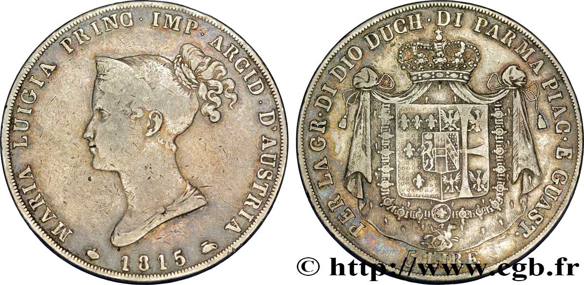 5 lire 1815 Milan VG.2387 TB25