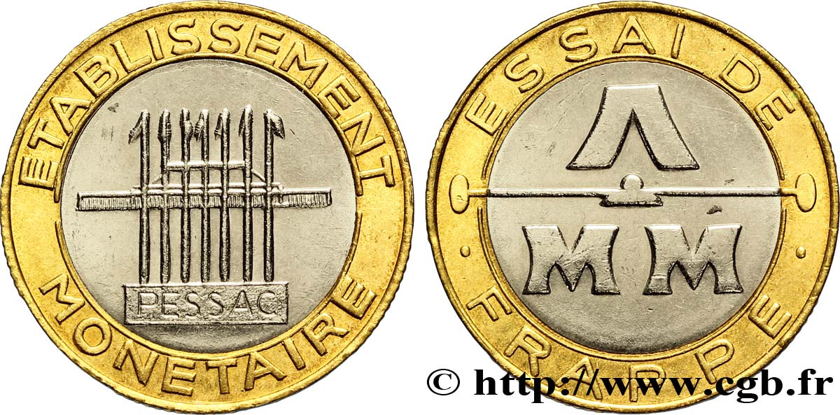 Essai de frappe de 10 francs, bimétallique n.d. G.826 SUP58