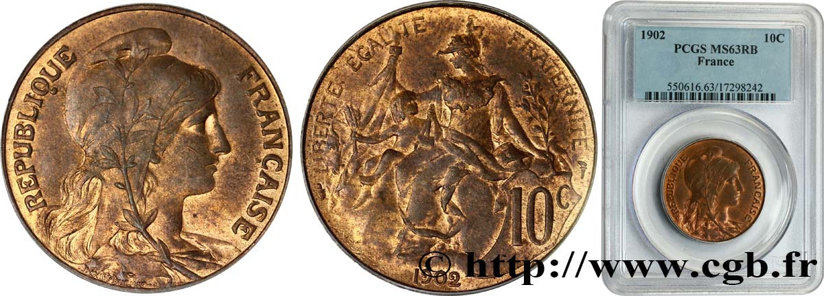 10 centimes Daniel-Dupuis 1902  F.136/11 SPL63 PCGS