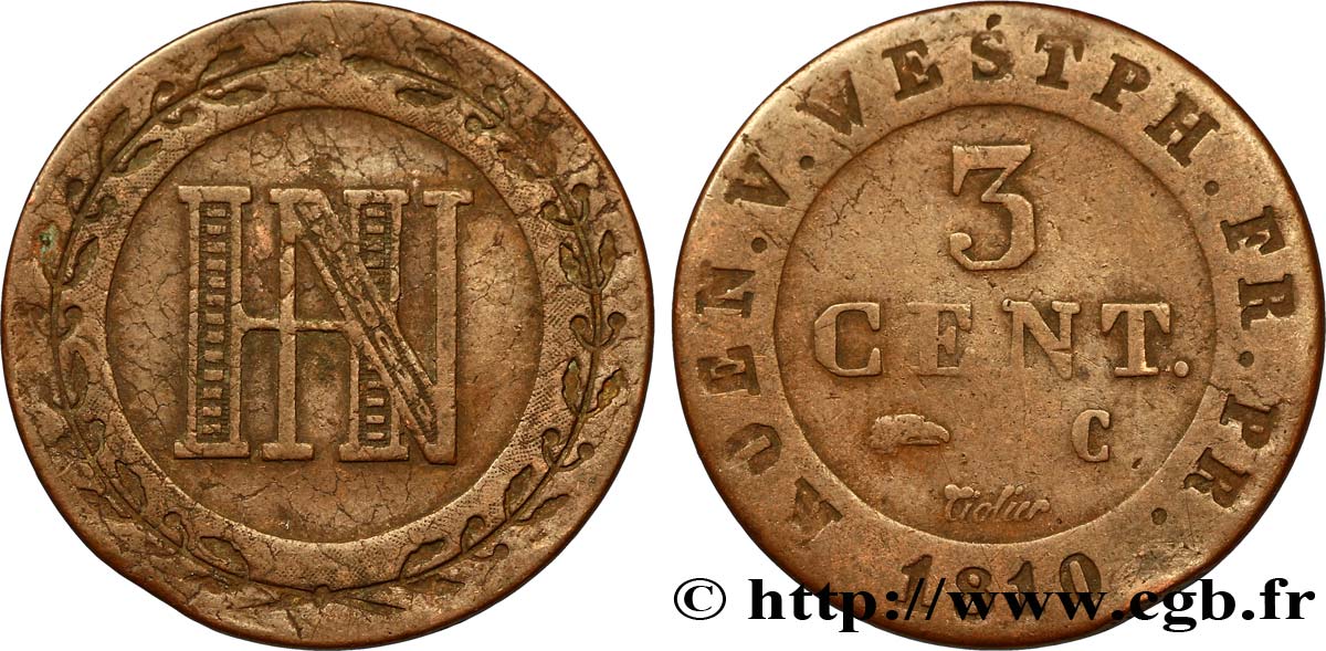 3 cent. 1810 Cassel VG.2037 TTB40