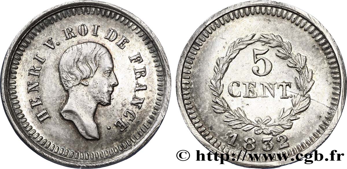 5 centimes  1832  VG.2726  AU58 