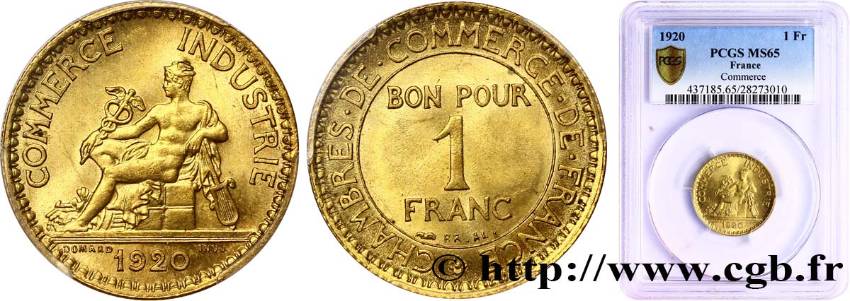 1 franc Chambres de Commerce 1920 Paris F.218/2 SC64 