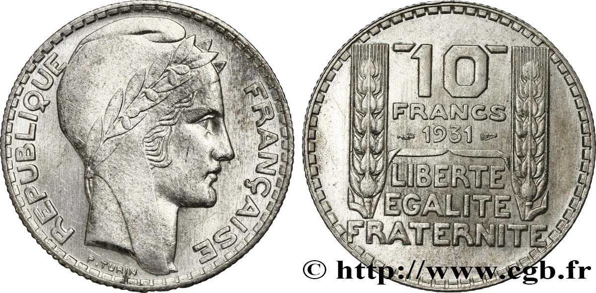 10 francs Turin 1931  F.360/4 MS62 