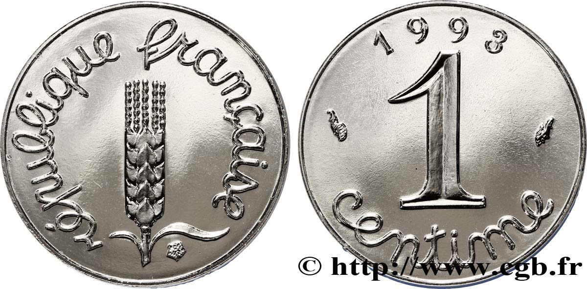 1 centime Épi, BE (Belle Épreuve) 1993 Pessac F.106/52 var. FDC68