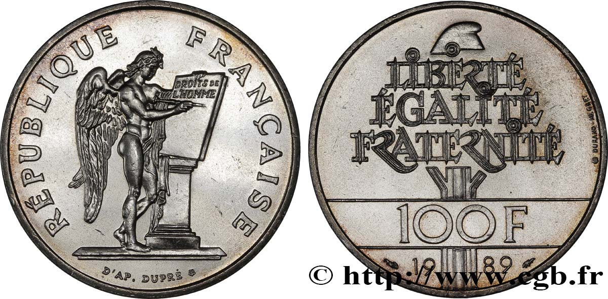 100 francs Droits de l’Homme 1989  F.457/2 MS64 