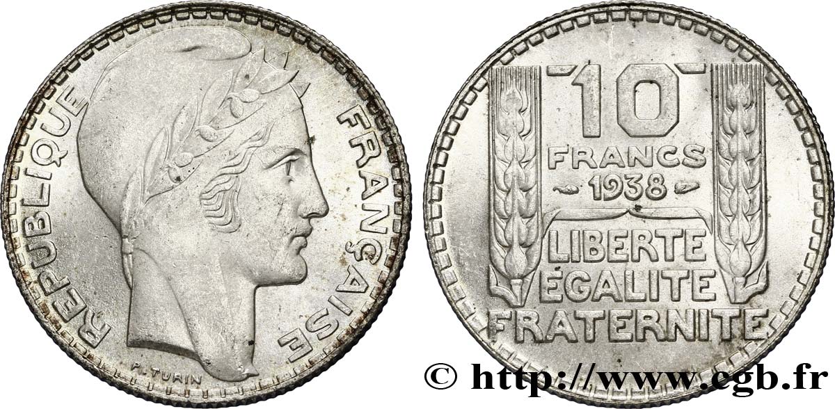10 francs Turin 1938  F.360/9 MS62 