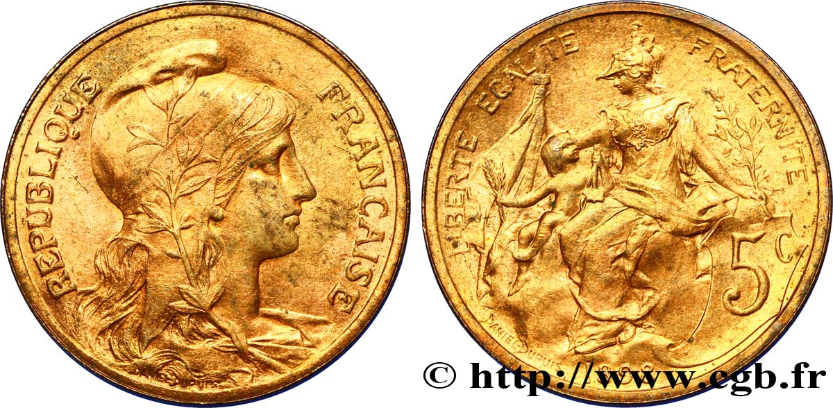 5 centimes Daniel-Dupuis 1898  F.119/5 VZ60 