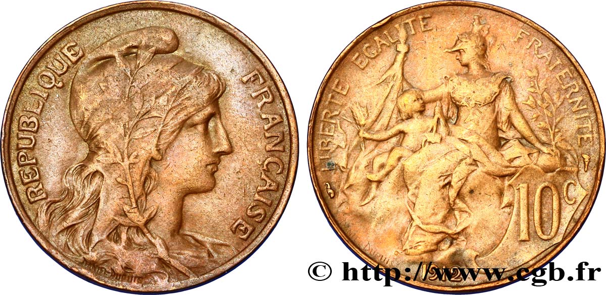 10 centimes Daniel-Dupuis 1912  F.136/21 TTB54 