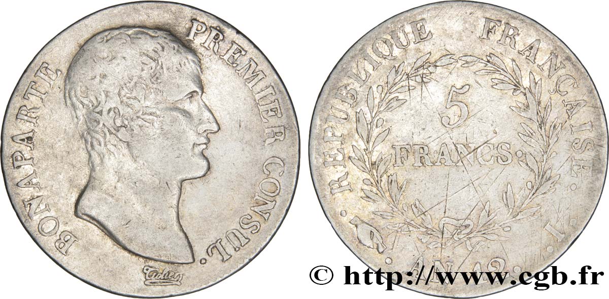 5 francs Bonaparte Premier Consul 1804 Limoges F.301/16 VF35 
