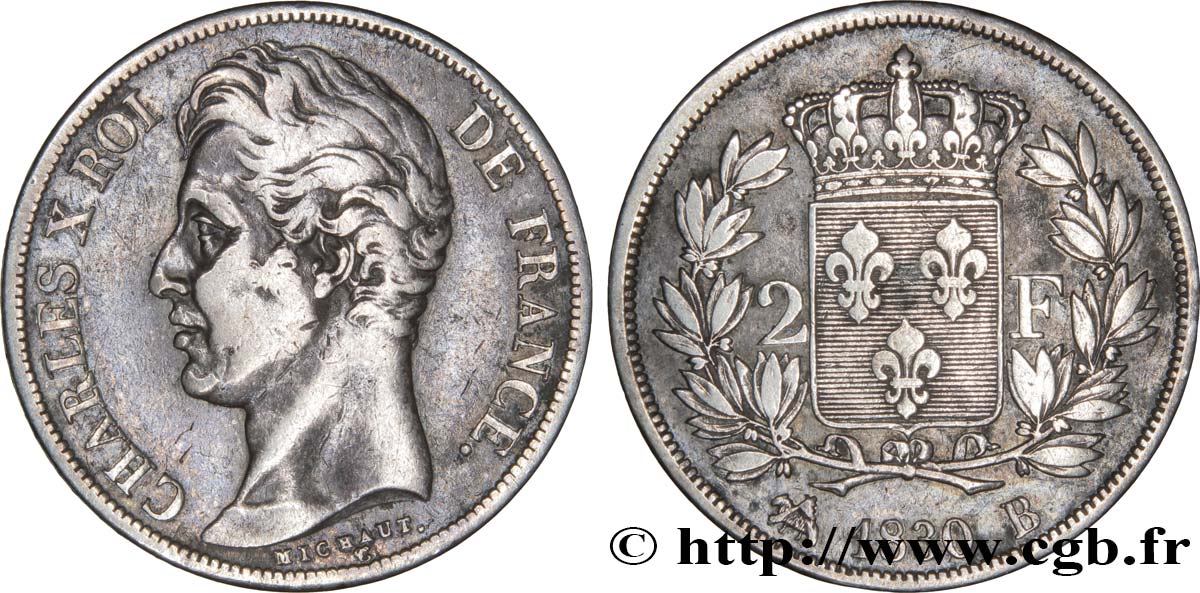 2 francs Charles X 1830 Rouen F.258/63 TB28