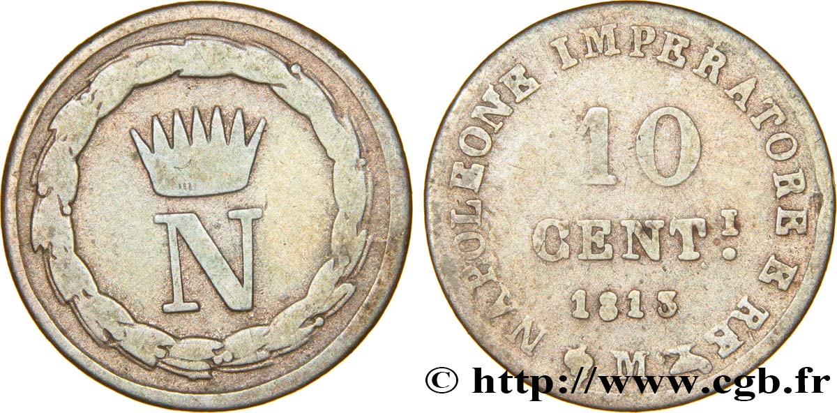 10 centesimi 1813 Milan M.293  F15 