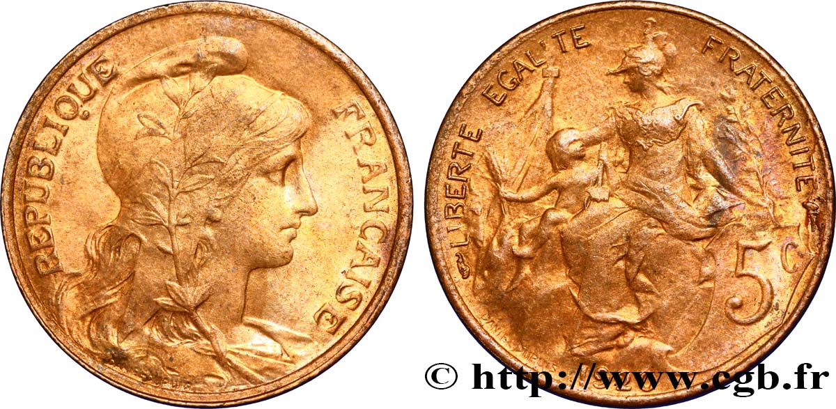 5 centimes Daniel-Dupuis 1920  F.119/31 EBC60 