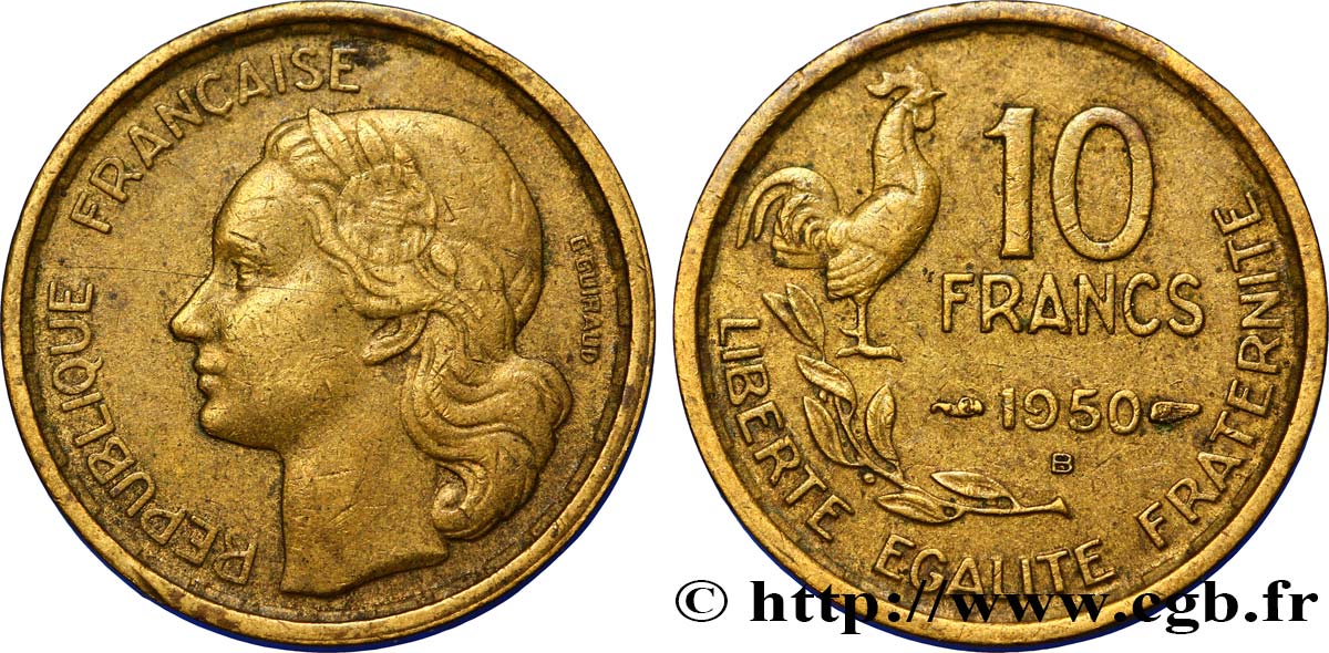 10 francs Guiraud 1950 Beaumont-Le-Roger F.363/3 BB50 