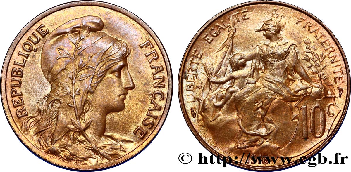10 centimes Daniel-Dupuis 1913  F.136/22 TTB54 