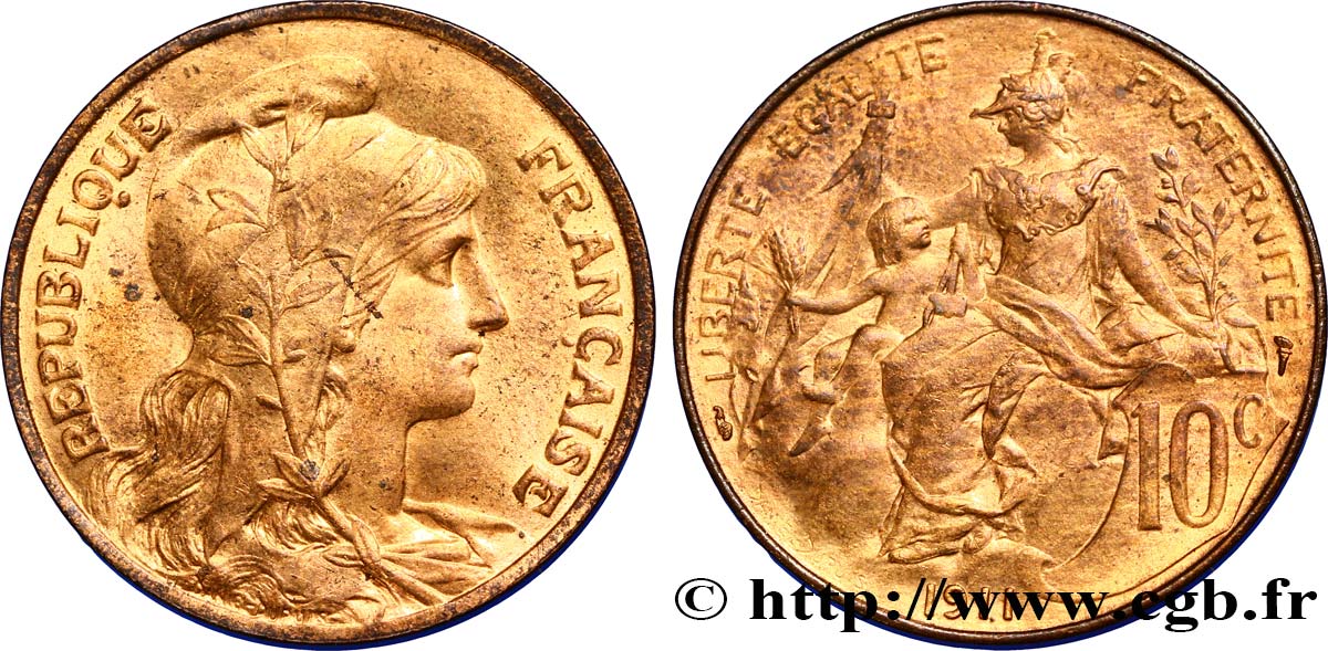 10 centimes Daniel-Dupuis 1911  F.136/20 VZ58 