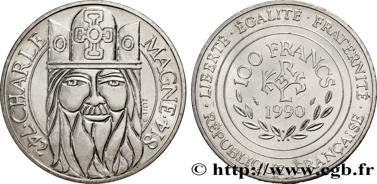 100 francs Charlemagne 1990  F.458/2 SPL63 