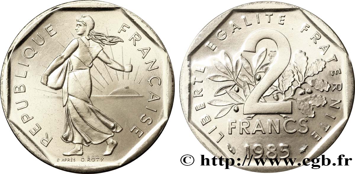 2 francs Semeuse, nickel 1985 Pessac F.272/9 MS68 