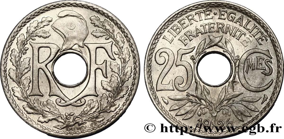 25 centimes Lindauer 1926  F.171/10 MS63 
