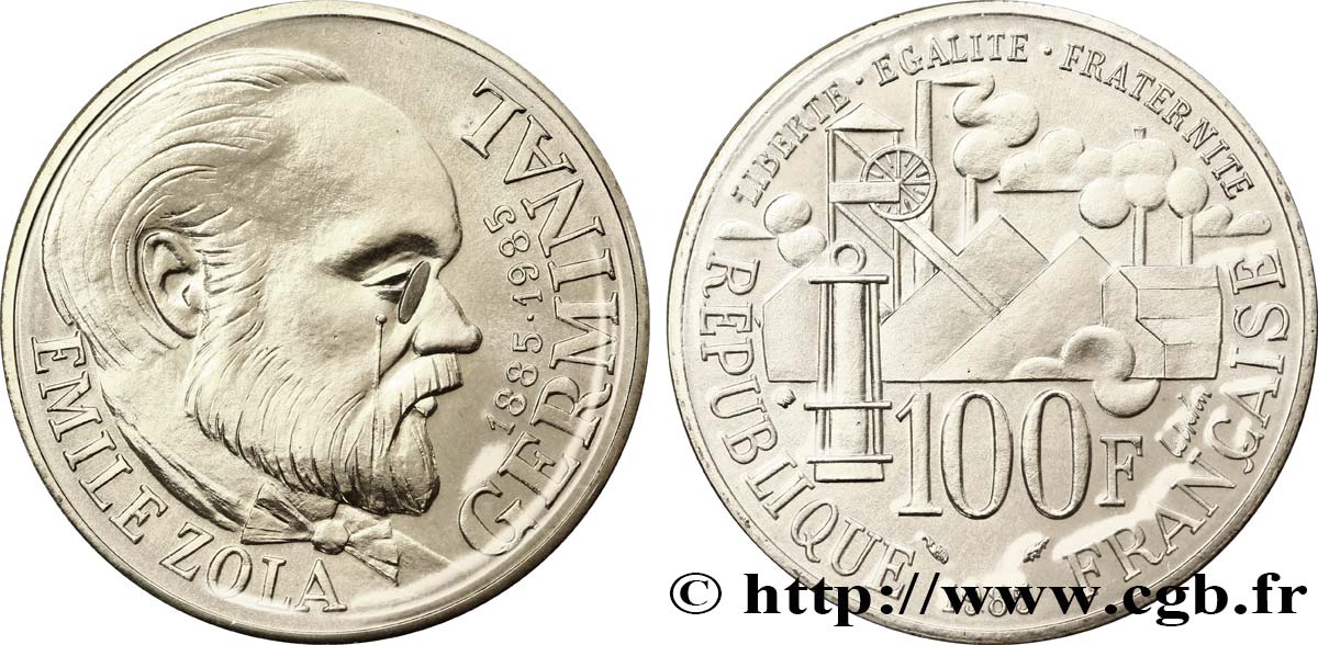 100 francs Emile Zola 1985  F.453/2 FDC68 