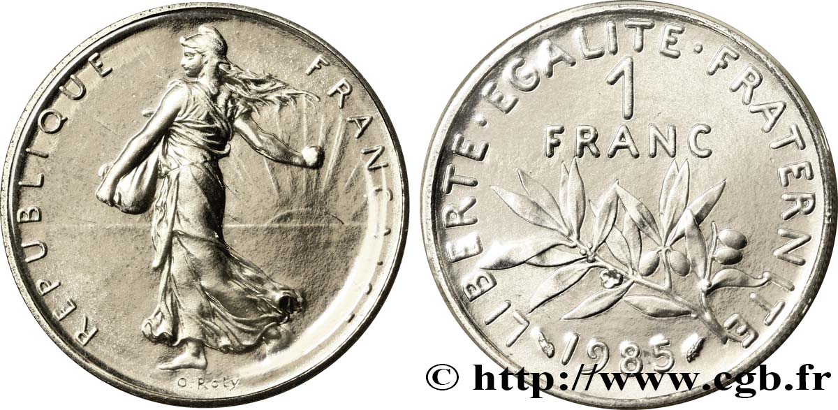 1 franc Semeuse, nickel 1985 Pessac F.226/30 MS67 
