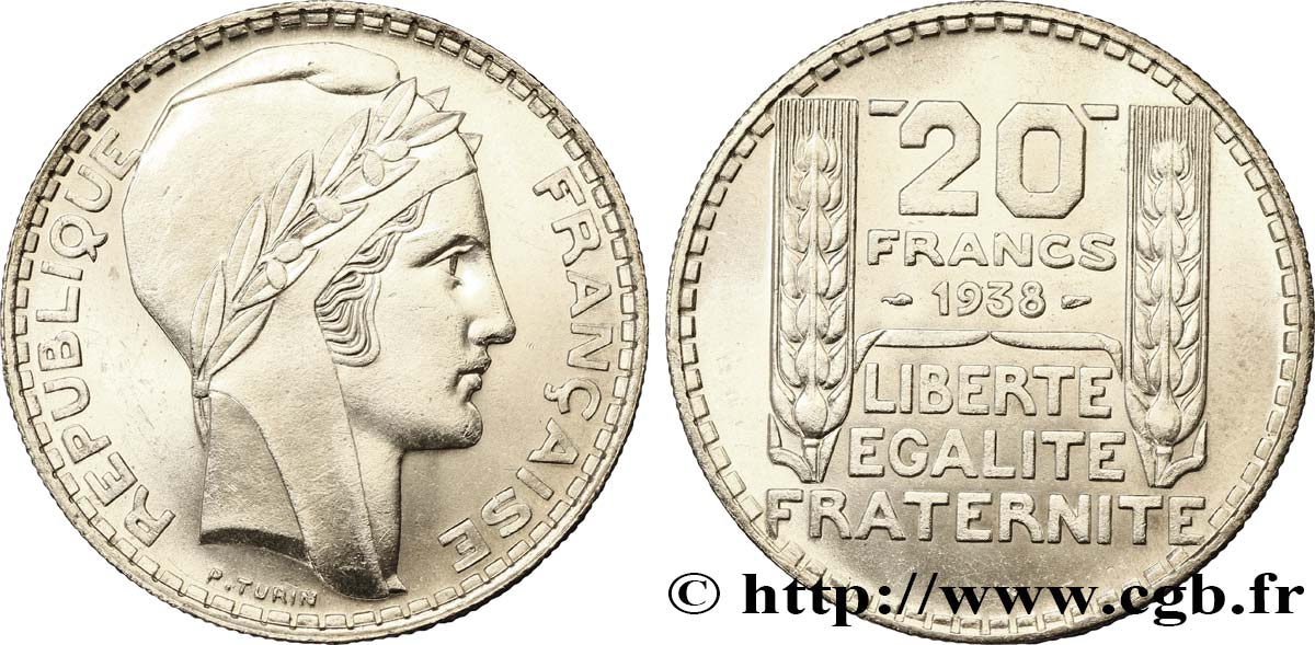 20 francs Turin 1938  F.400/9 MS63 