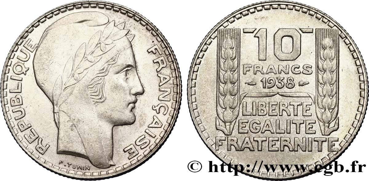10 francs Turin 1938  F.360/9 MS61 