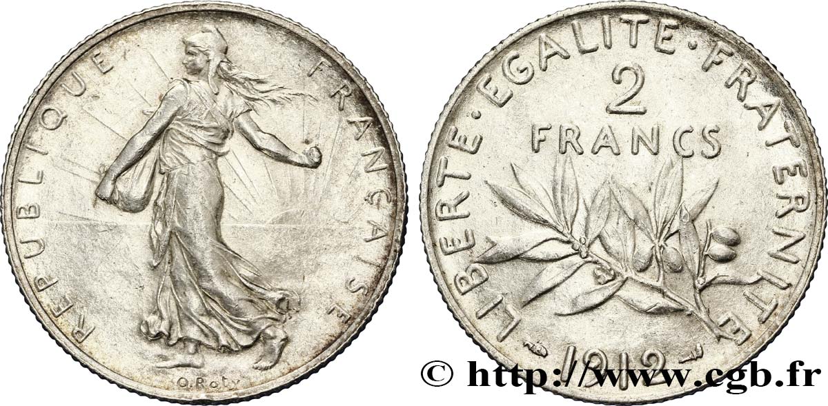 2 francs Semeuse 1912  F.266/13 MBC48 