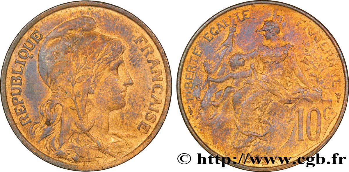 10 centimes Daniel-Dupuis 1902  F.136/11 AU58 