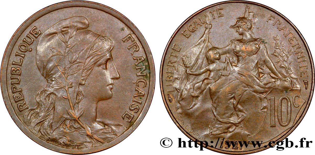 10 centimes Daniel-Dupuis 1921  F.136/30 XF48 