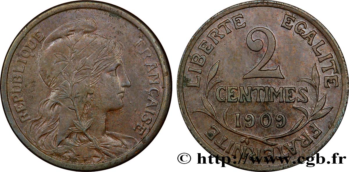 2 centimes Daniel-Dupuis 1909 Paris F.110/12 MBC48 