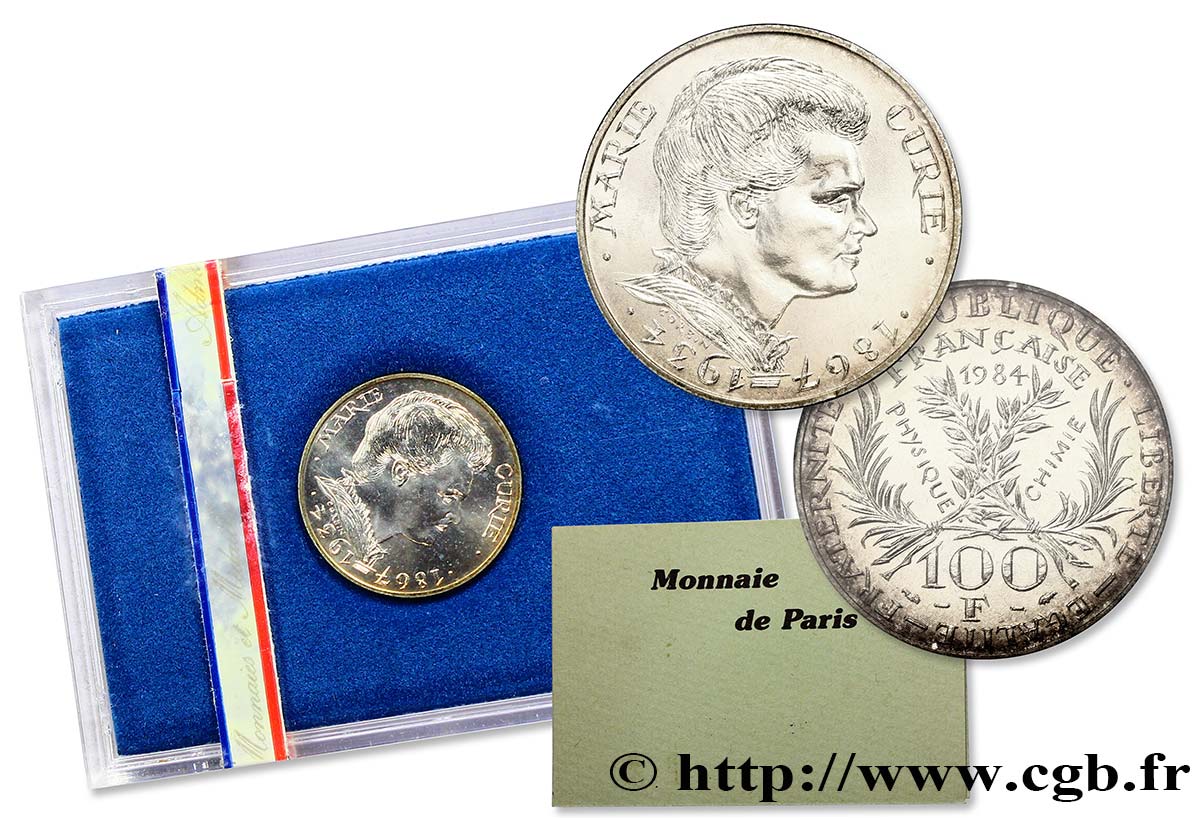 Brillant Universel 100 francs Marie Curie  1984 Paris F.452/2 var. FDC70 