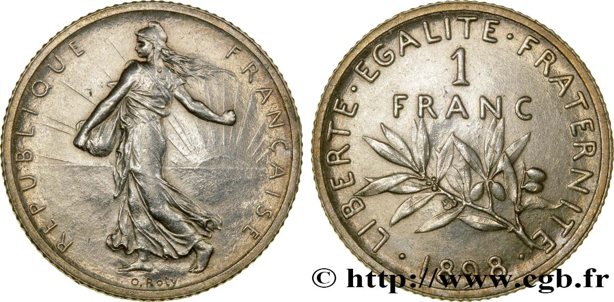 1 franc Semeuse 1898 Paris F.217/1 SPL58 