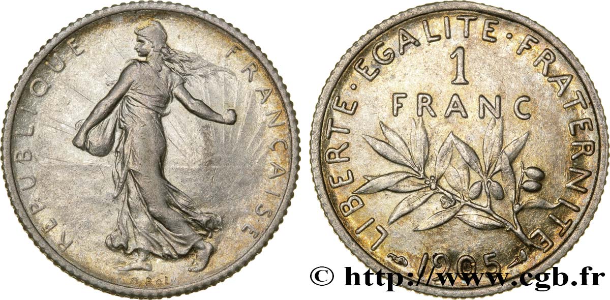 1 franc Semeuse 1905 Paris F.217/10 TTB48 