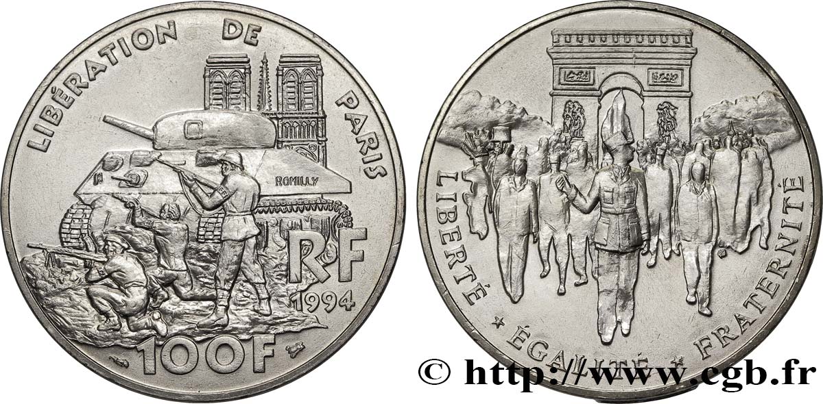 100 francs Libération de Paris 1994  F.462/2 EBC60 