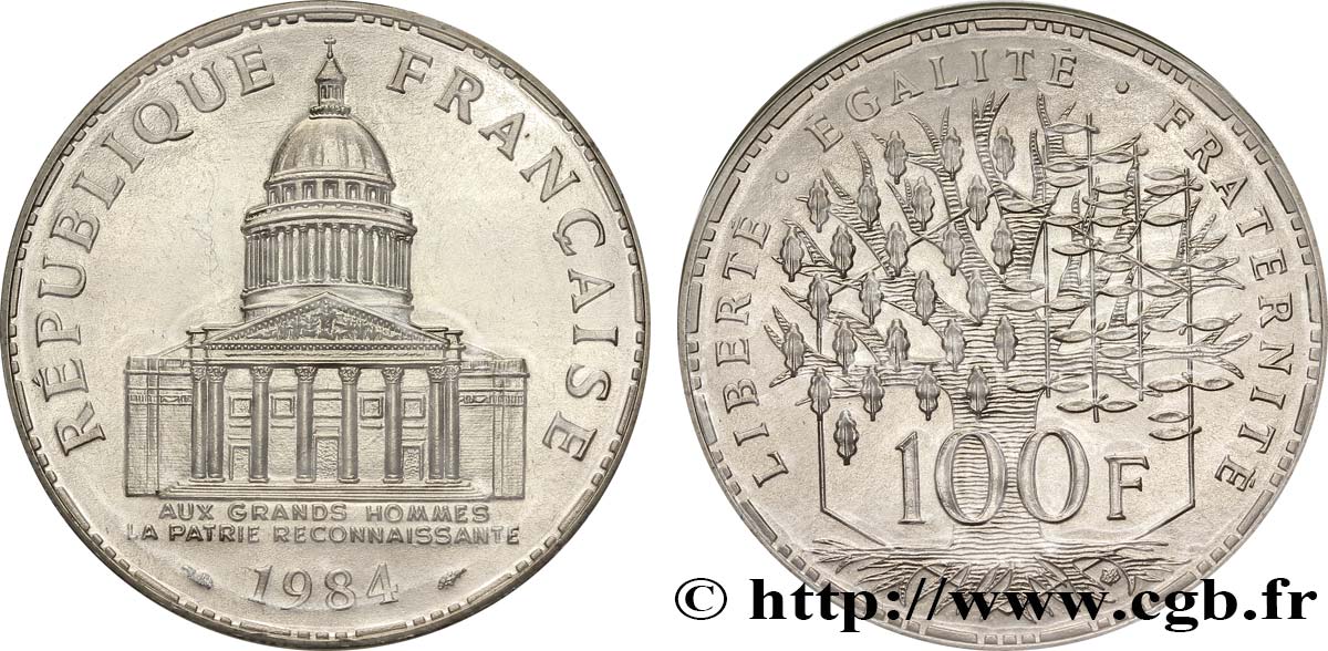 100 francs Panthéon 1984  F.451/4 MS68 